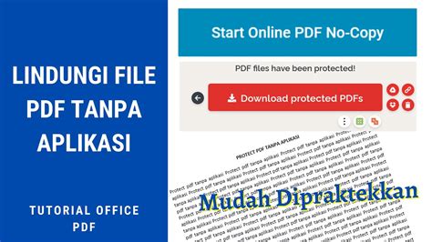 Cara Membuat File Pdf Tidak Bisa Di Copy Paste Youtube