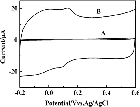 Cyclic Voltammograms Cvs Of 1×10 −5 Mol L −1 Hydroquinone At The Bare Download Scientific