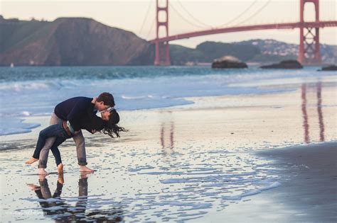 Fun Baker Beach Engagement Bay Area Wedding Photographer San