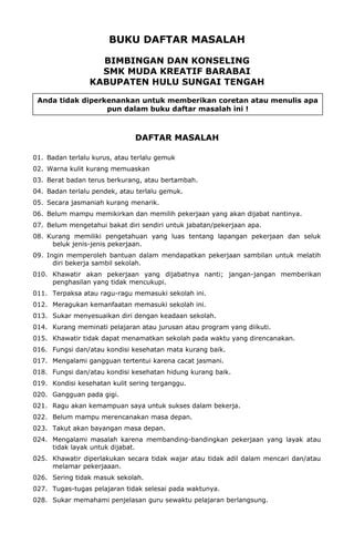 Alat Ungkap Masalah Siswa PDF