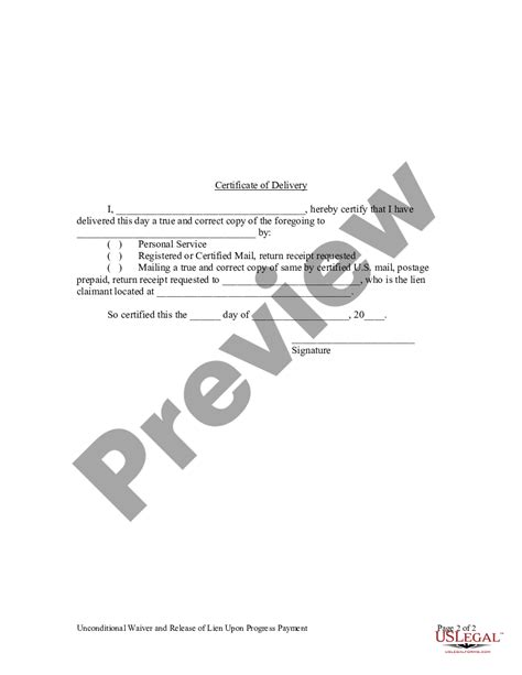 Montgomery Maryland Unconditional Waiver And Release Upon Progress