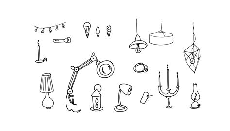 premium vector vector illustration set  lighting devices hand