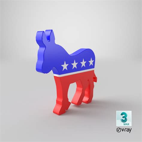 Logo democrat party 3D - TurboSquid 1464232