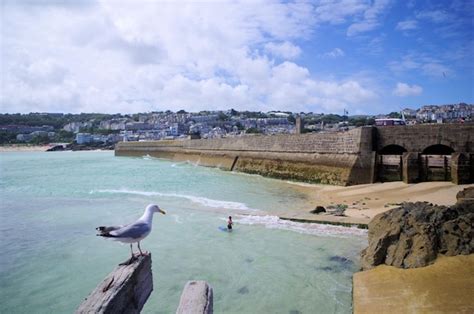 Premium Photo | Surfing in st ives watched by the fans