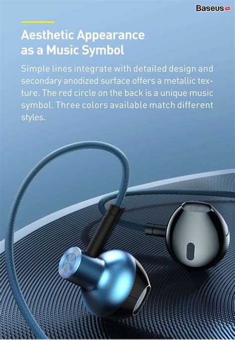 Baseus Encok 3 5mm Wired Earphone H19 Baseus Vietnam