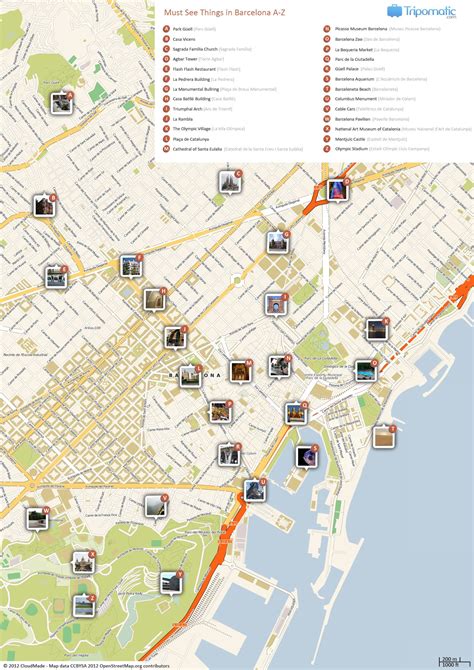 Map Of Barcelona Tourist Attractions | Wells Printable Map