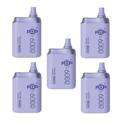 Pop Hit 6000 Puff Disposable Vape Sakura Grape 5 Pack Shop Today