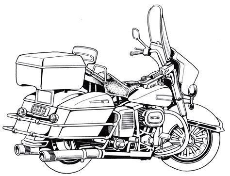 Motorcycle Coloring Pages For Kids Free Printable