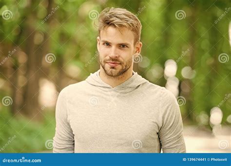 Calm Man With Skin Analysis Camera Near His Cheek Stock Photography ...