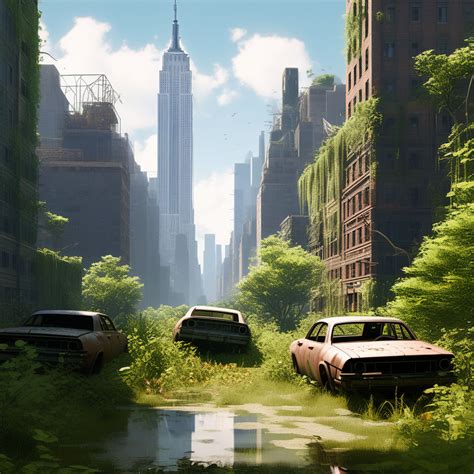 Post-apocalyptic New York City entangled in lush overgrowth by Karl ...