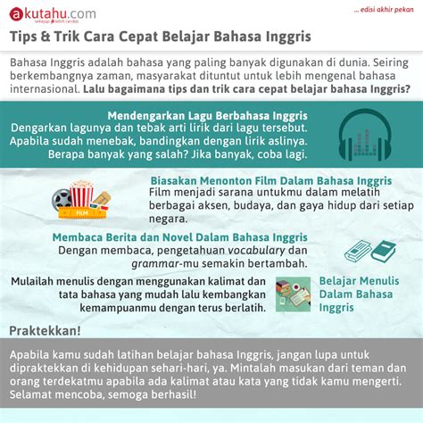 Tips Trik Cara Cepat Belajar Bahasa Inggris Akutahu Sekejap