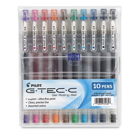 Pilot G Tech C Rolling Ball Gel Pens Assorted Pack Of 10 BLICK Art