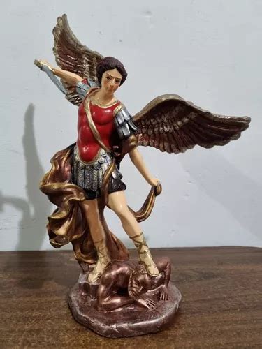 Figura Imagen Religiosa San Miguel Arcángel Rojo 35cm MercadoLibre