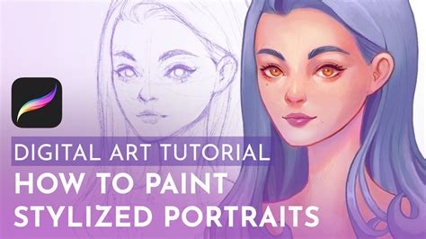 Digital Art Tutorial How To Paint Stylized Portraits Maxine Vee