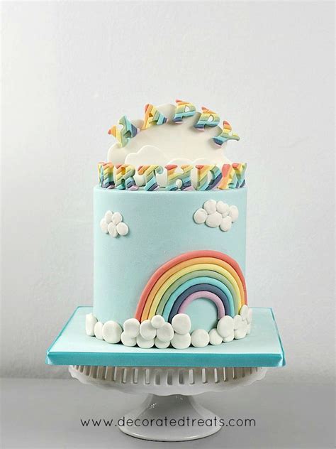 Rainbow Birthday Cake - CakeCentral.com