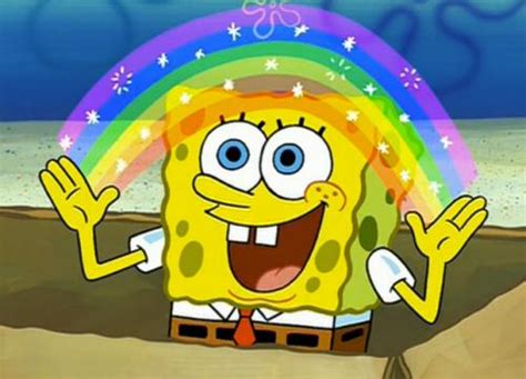 Spongebob's Imagination Rainbow Blank Template - Imgflip