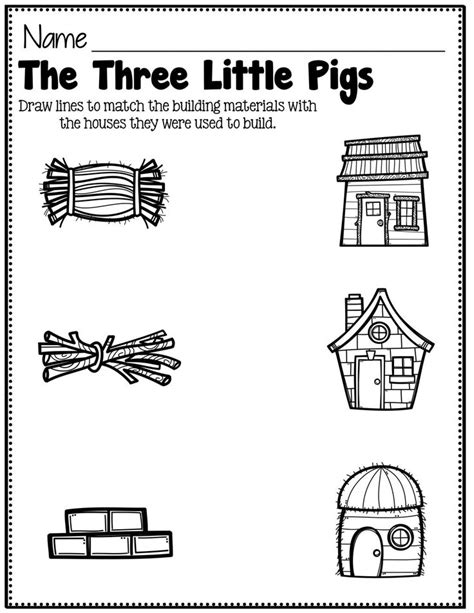 Free The Three Little Pigs Worksheets | Little pigs, Three little pigs ...