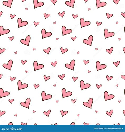 Heart Seamless Pattern Stock Vector Illustration Of Love