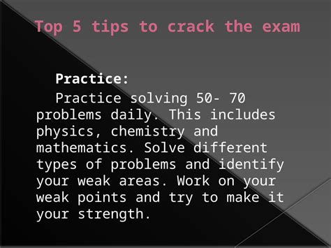 Pptx Top Tips To Crack Iit Jee Mains Exam Dokumen Tips