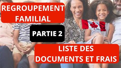 Regroupement Familial Liste Des Documents Et Frais Au Federal Et Au