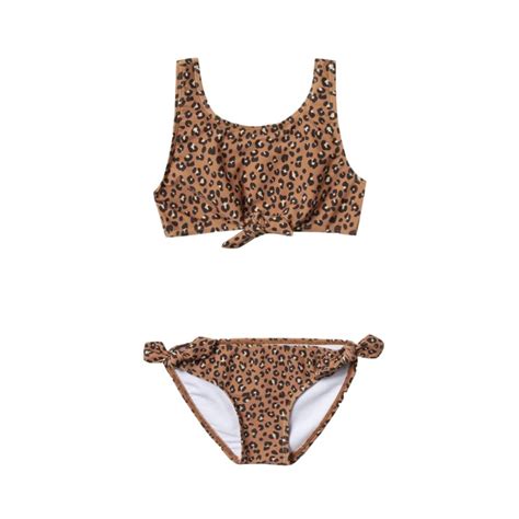 Rylee Cru SS20 Knotted Bikini Cheetah Daisy Bronze Leo Bella