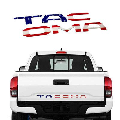 3D Raised US Flag Tailgate Insert Emblem Letters Fit For 2016 2023