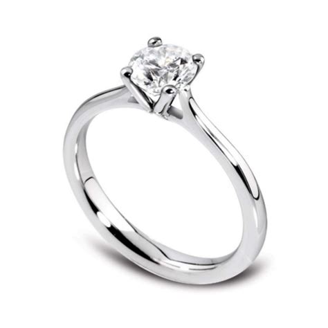 Solitaire Diamant Naturel En Or Blanc Hauthentic