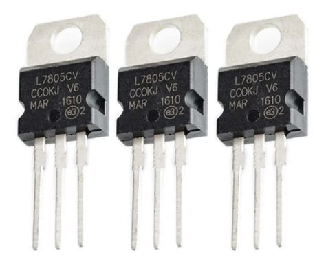 3 Piezas Regulador De Voltaje 5v Lm7805 7805 L7805 L7805cv PACHNOS SHOP