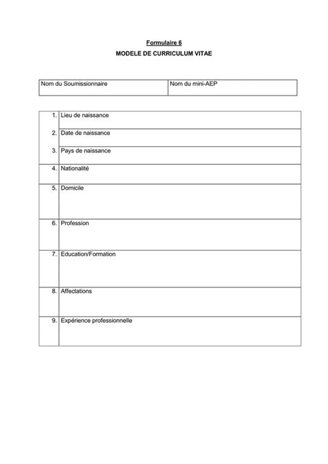 Modele De Lettre De Soumission Offre Tecnique Doc Pdf Page Sur