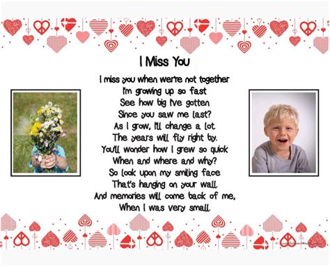 I Miss You Poem Aussie Childcare Network