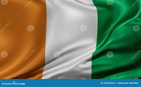 Ivory Coast National Flag Stock Image Image Of Fabric