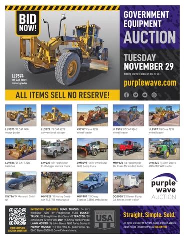 November Government Auction Nex Tech Classifieds