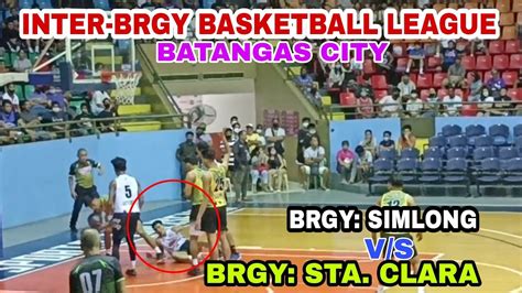 Inter Brgy Basketball Leagu Batangas City Brgy Simlong Vs Brgy Sta