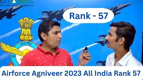 Airforce Agniveer All India Rank 57 Indian Airforce Agniveer Vayu