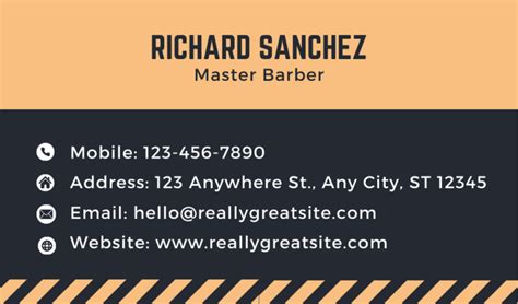 Brown Barber Business Card Design Shareecard