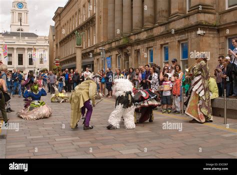 Theatrical performance at the Merchant city festival in Glasgow on 27 ...