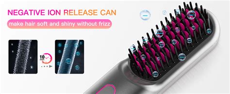 Cordless Hair Straightener Brush Itayga Upgraded Portable Hair