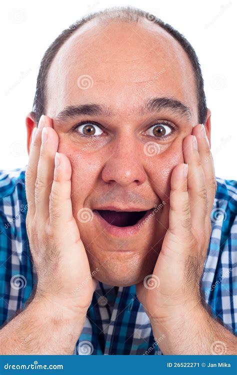 Happy excited man face stock image. Image of humor, adult - 26522271