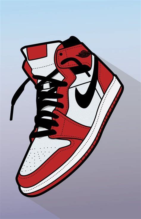 Air Jordan Chicago Sneaker Art Digital Print Poster Sneakers