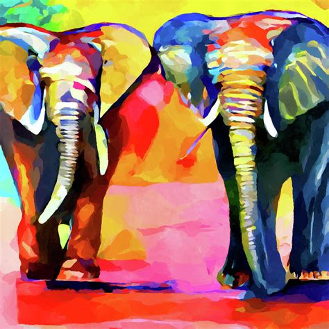 Elephant Couple 3 Painting by Chris Butler - Fine Art America