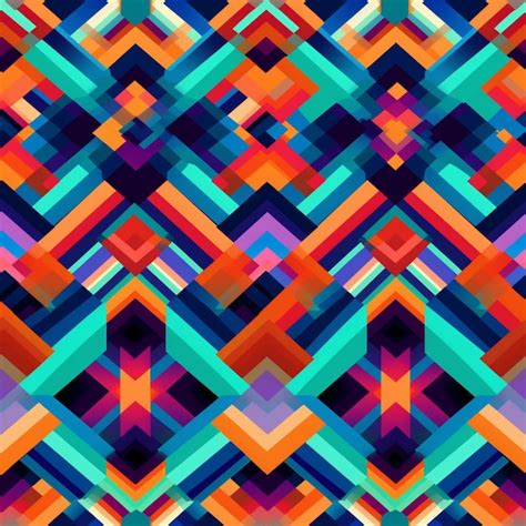 Premium Photo A Colorful Pattern With A Square In The Middle