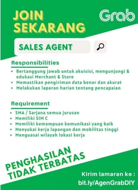 Lowongan Kerja Sales Agent Di Grab Lokerjogja Id