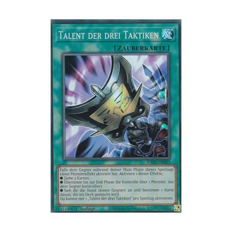 Talent Der Drei Taktiken V 4 Platinum Secret Rare RA01 DE063 V 4