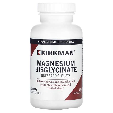 Kirkman Labs Magnesium Bisglycinate Buffered Chelate 100 Mg 180