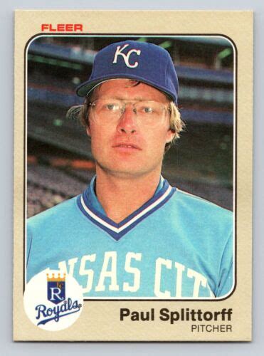 1983 Fleer Baseball 124 Paul Splittorff Kansas City Royals EBay