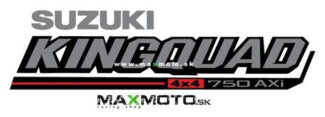 SAMOLEPKY NA ŠTVORKOLKY Samolepka SUZUKI Kingquad 4x4 750AXi