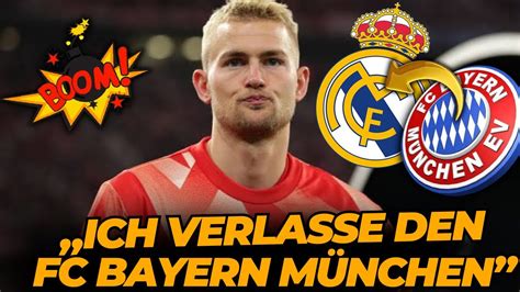 Es ist jetzt draußen er verlässt den fc bayern Matthijs De Ligt hat