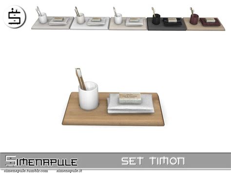 Simenapule S Set Timon Bathroom Deco In Sims Sims Sims