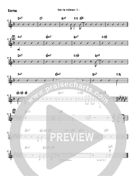 Here I Am To Worship (Instrumental) Sheet Music PDF (Brad Henderson) - PraiseCharts