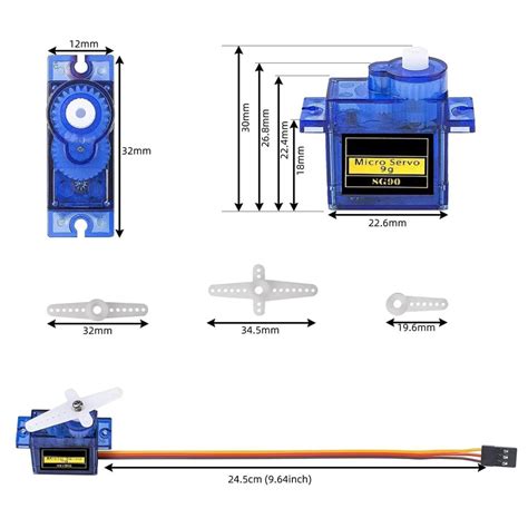 Micro Servo Motor Tower Pro Sg90 180° 9g 3dbots